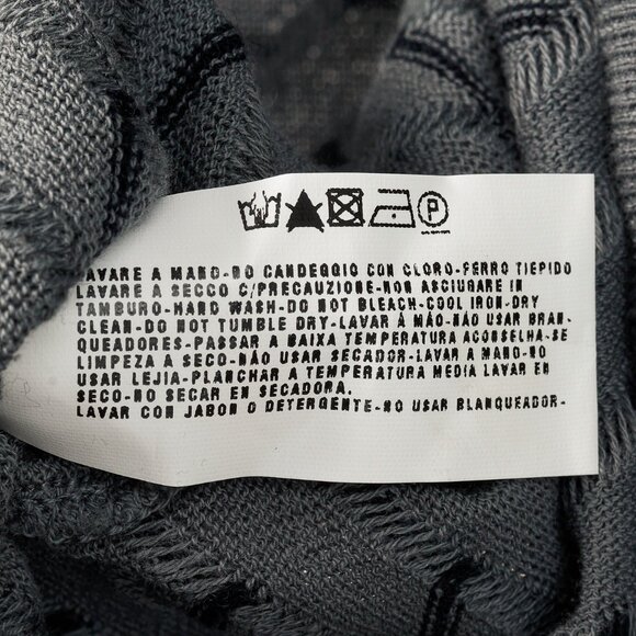 Armani Collezioni Grey Geometric Textured-Knit Zip Jacket - Picture 9 of 10